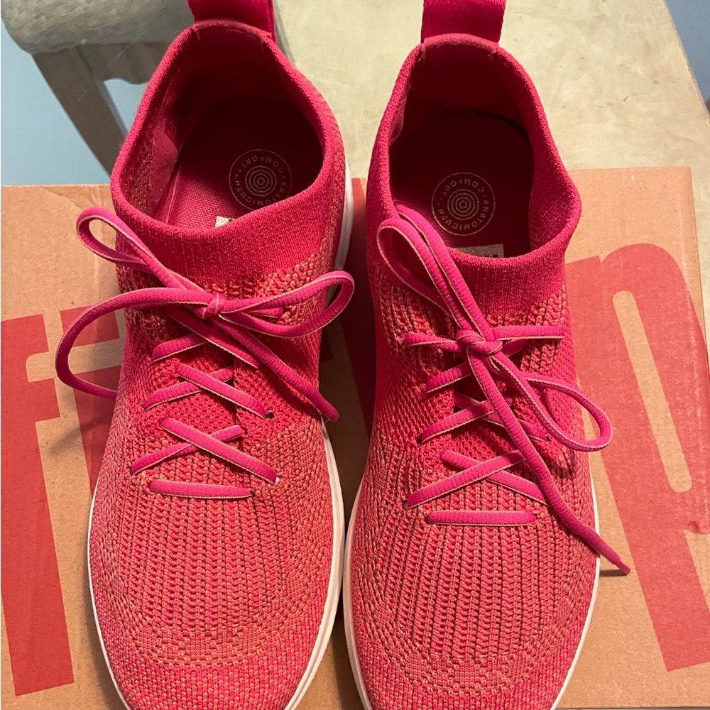 Fitflop F Sporty Uberknit Pink Sneakers Size 8